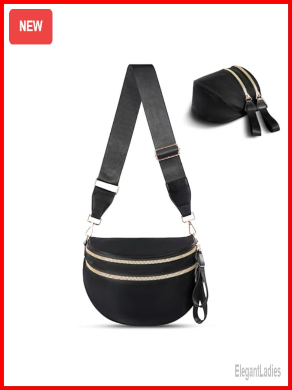 Checkered Crossbody Sling Bag Spacious Fanny Pack Purse Shoulder Bag